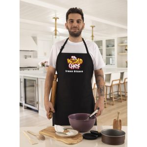 World Chef Kişiye Özel Mutfak Önlüğü - Sevgiliye, Eşe, Aileye Özel Hediyelik