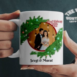 Fotoğraflı Yılbaşı Hediyesi Çiftlere Özel Kupa