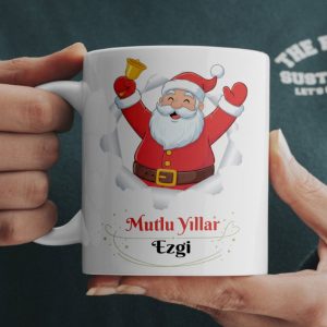 Kişiye Özel Noel Baba Temalı Yılbaşı Kupa