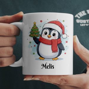 Kişiye Özel Penguenli Hediye Kupası