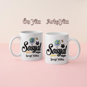 Sosyal Bilgiler Öğretmeni Kupa Bardak Kişiye Özel